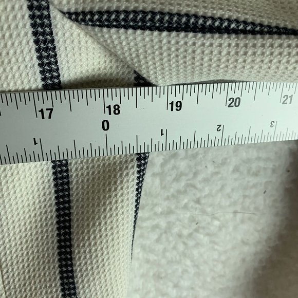 Talbots Blazer Jacket Women's 8 White Blue Striped‎ Waffle Single Breasted 8166 - Picture 5 of 7